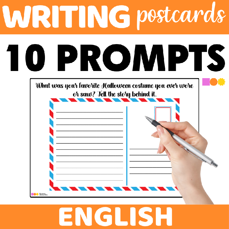 October Postcard Writing Prompts for Seniors | Printable Creative Writing Activity for Elderly Adults and Senior Living - Reminiscence and Writing for Elderly Adults