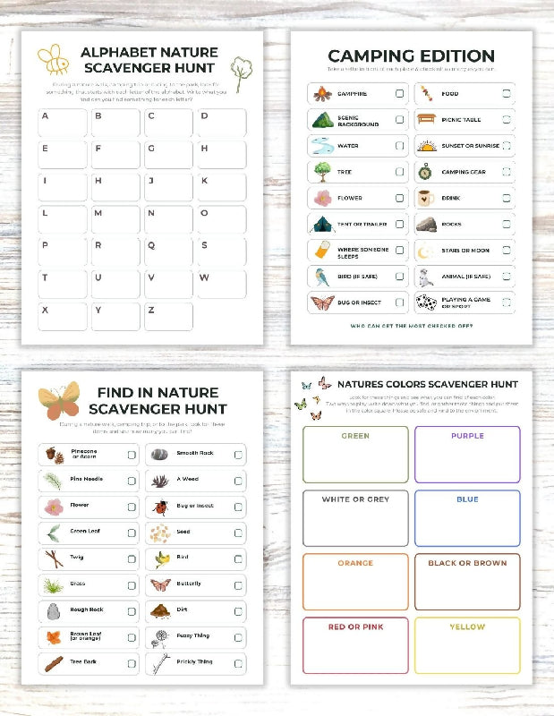 Woodland Adventure Activity Bundle: Printable No Prep Activities, Bingo Boards & Playing Cards , Multiple Campfire Games, Additional Activity Ideas, Bring the Campsite to Senior Living Themed Activities