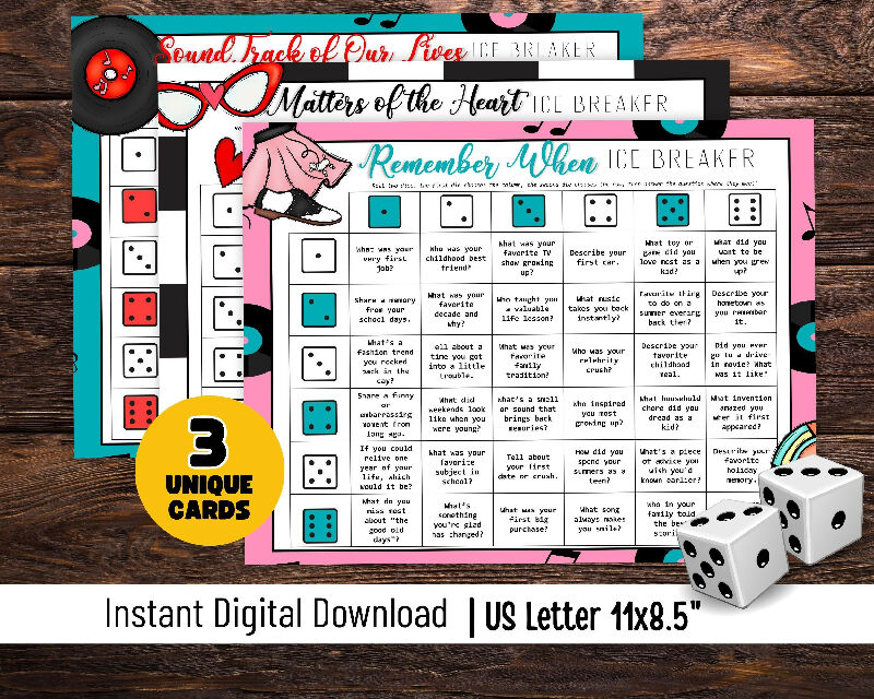 Reminiscence Dice Game Mini Bundle for Seniors – Activity Directors Pay ...