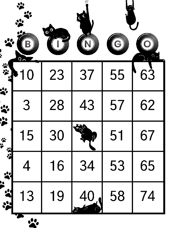 Black Cat Bingo | 50 Traditional Cat Themed Bingo Boards