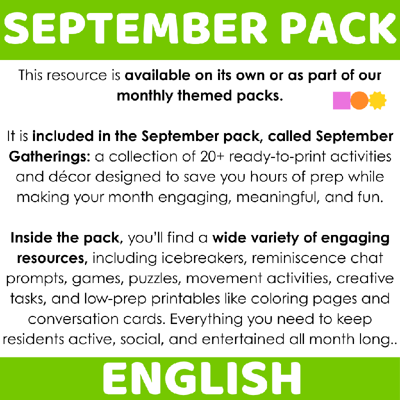 Memory Collage Craft for Seniors | Printable Easy Crafting Activity for Elderly Adults and Senior Living - Personal Collage