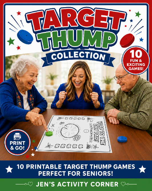 Target Thump Collection-10 Low Prep Fine Motor Games for Seniors
