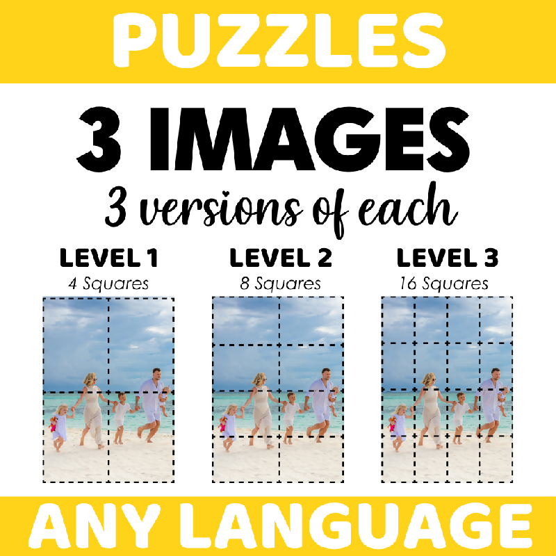Printable August Image Puzzles for Seniors - Cognitive Stimulation Activity with Seasonal Pictures for Assisted Living - Brain Games for Cognitive Practice and Engagement