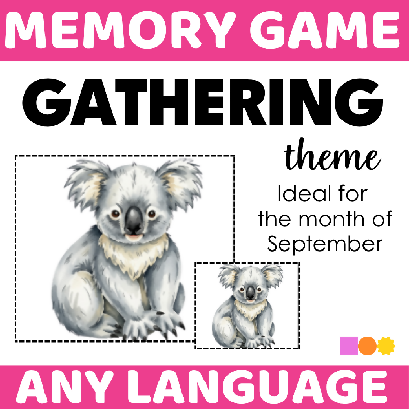 Grandparents' Day September-Themed Memory Game for Seniors | Printable Matching Activity for Cognitive Stimulation and Memory Care - Brain Activity for Elderly Adults