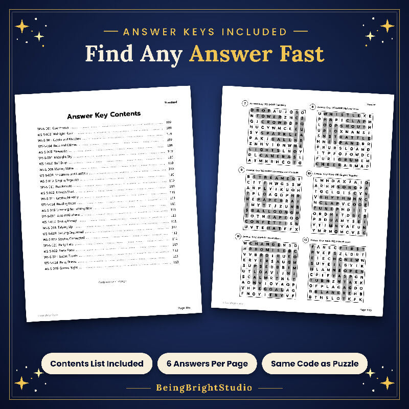Extra Large Print Word Search for Seniors, 100 New Year Puzzles, Bonus Bingo Cards