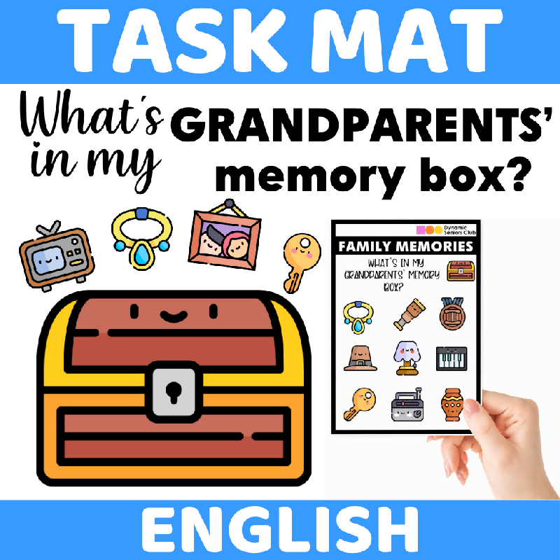 Grandparent's Day Sensory Task Mat - Hands-On Interactive Activity for Seniors, Memory Care & Sensory Engagement