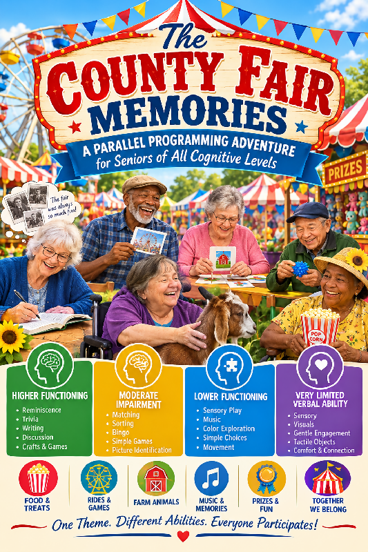 The County Fair Memories:A Parallel Programming Adventure for Seniors of All Cognitive Levels