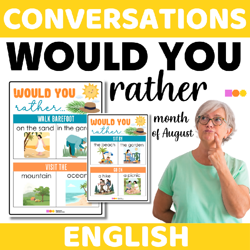 August Would You Rather Questions for Seniors | Printable Conversation Activity for Cognitive Stimulation and Group Discussion - Fun Icebreaker Activity for Memory Support and Engagement