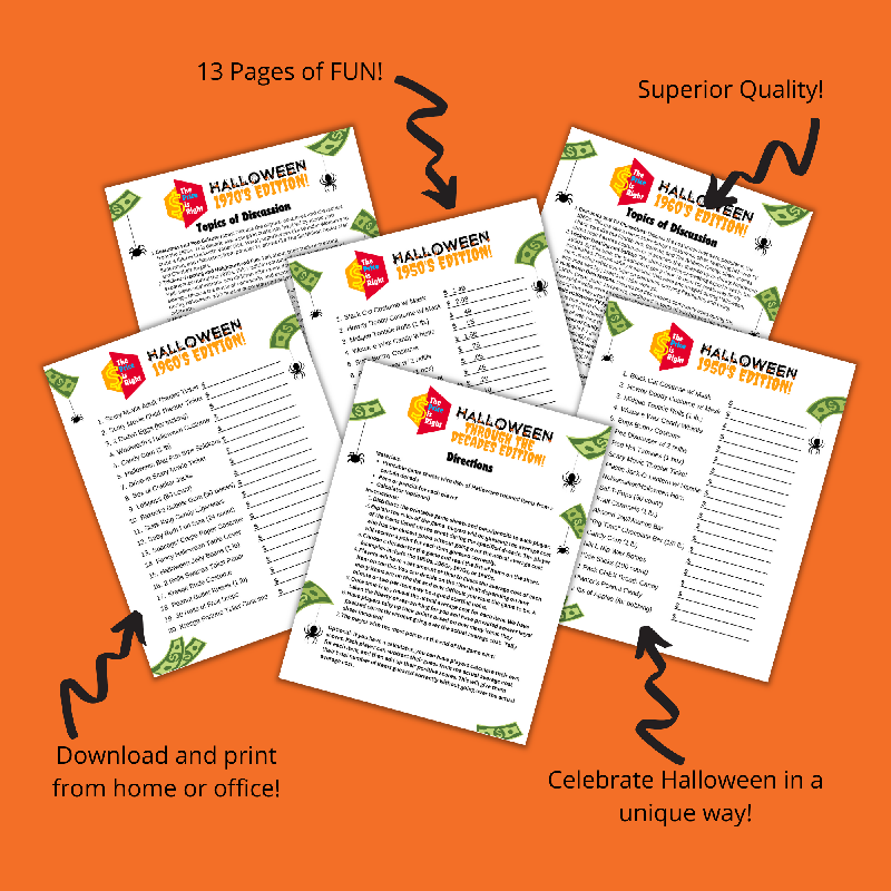 Halloween Through the Decades | Guess the Price Printable Games for Seniors
