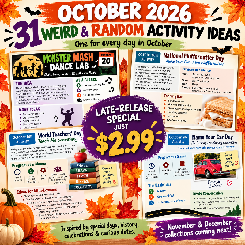 31 Weird & Random Activity Ideas for October