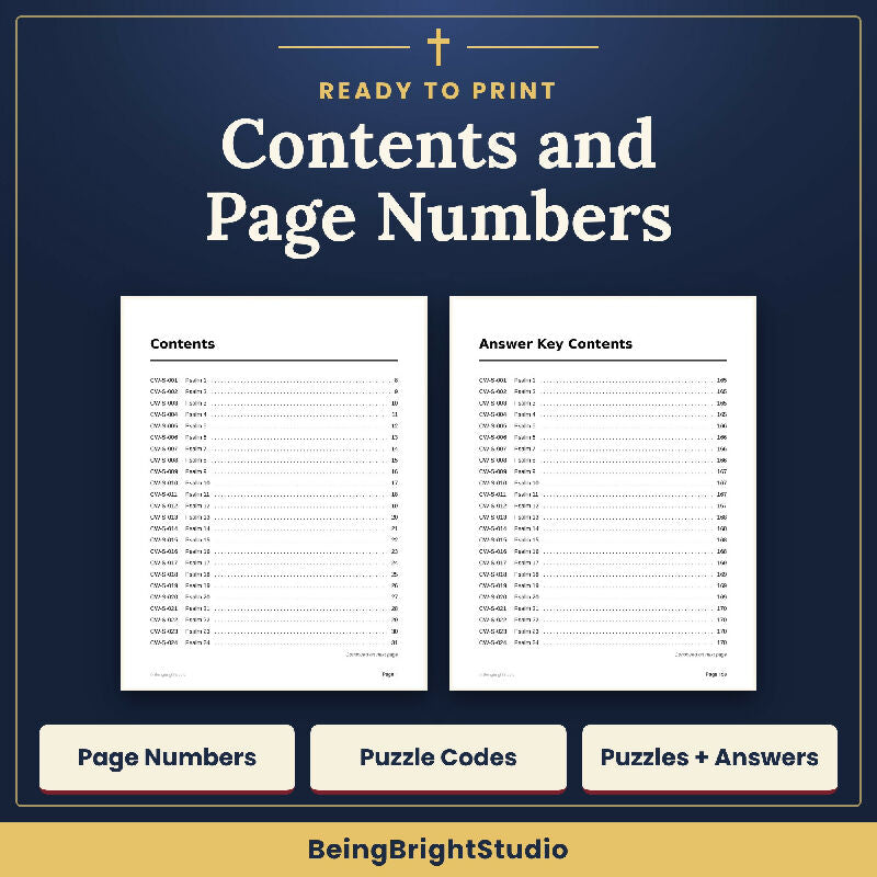 Psalms Crossword Puzzles for Seniors | 150 Extra Large Print Puzzles | Activity Director Printable