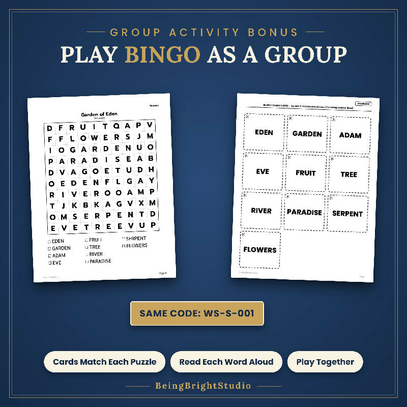 Extra Large Print Christian Word Search for Activity Directors, 100 Printable Puzzles, Bonus Bingo Cards