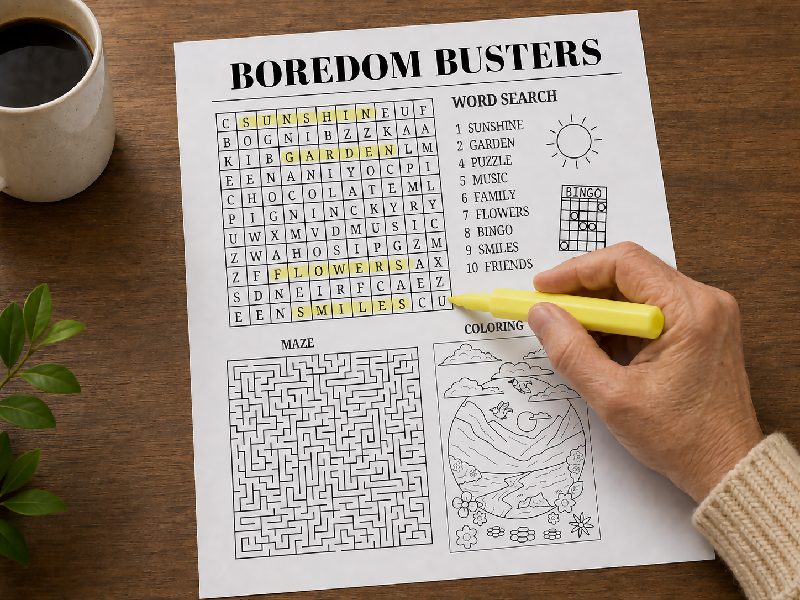 Newsletter for Activity Directors and Long Term Care Professionals, Alternative to Publisher - Editable Canva Template, Upcoming Activity Notices, Updates, Spotlights & More