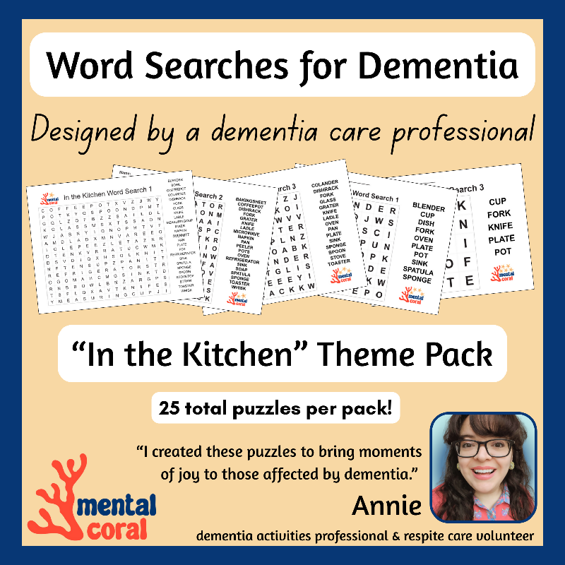 "In the Kitchen" Word Search Puzzle Pack