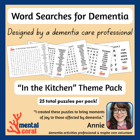 "In the Kitchen" Word Search Puzzle Pack