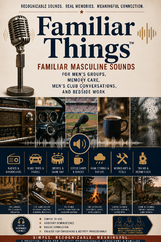 Familiar Masculine Sounds | Auditory Reminiscence Program for Men's Memory Care & Dementia Groups