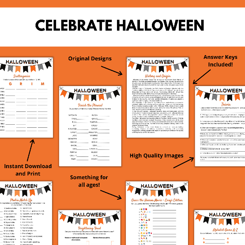 Halloween Activity Bundle for Seniors