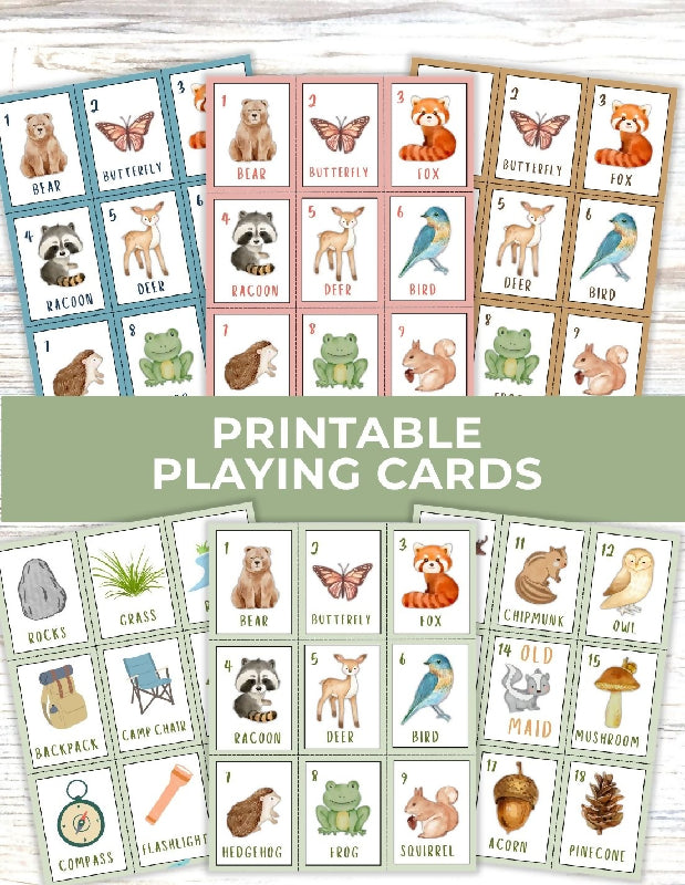Woodland Adventure Activity Bundle: Printable No Prep Activities, Bingo Boards & Playing Cards , Multiple Campfire Games, Additional Activity Ideas, Bring the Campsite to Senior Living Themed Activities