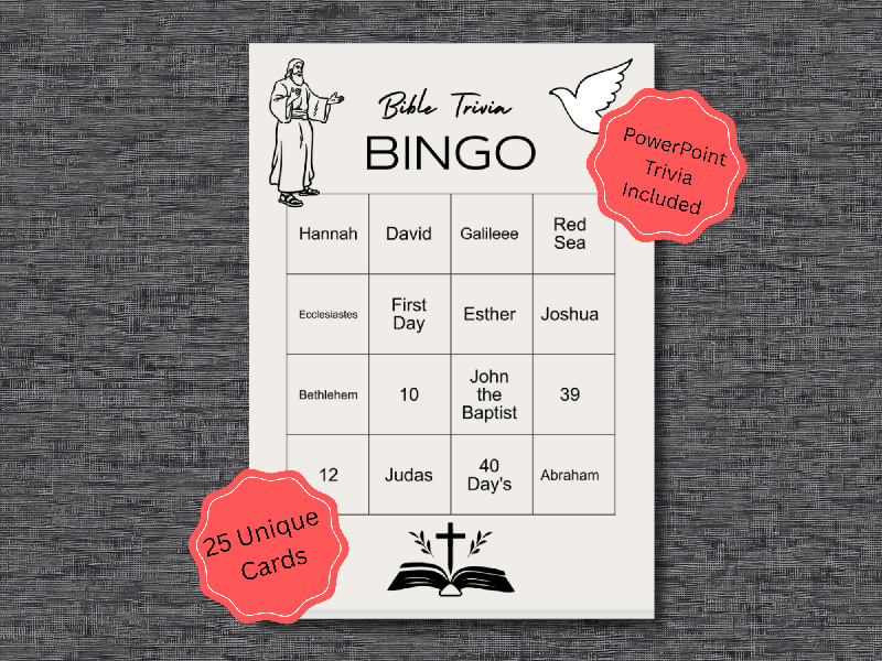 Bingo Game Bundle - Including 3 music bingos and 2 trivia bingos