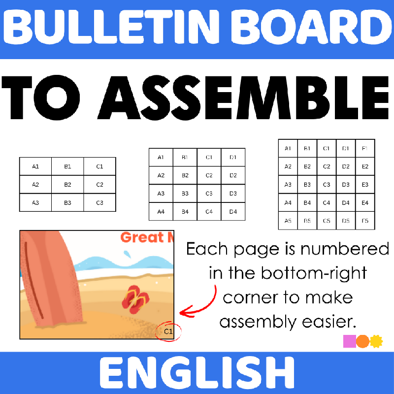 August-Themed Bulletin Board Display for Seniors | Printable 3-Size Kit for Senior Living Communities and Activity Directors
