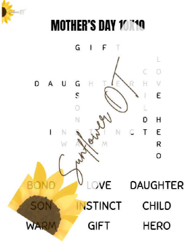 Mother's Day Word Searches - Variable Difficulty + Activity Director Guide | Independent Living, Assisted Living, Memory Care, Group Home