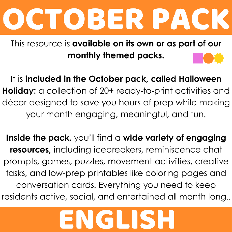 Would You Rather: October Edition for Seniors | Conversation & Social Engagement Activity for Memory Care | Discussion Cards for Cognitive Stimulation & Group Engagement