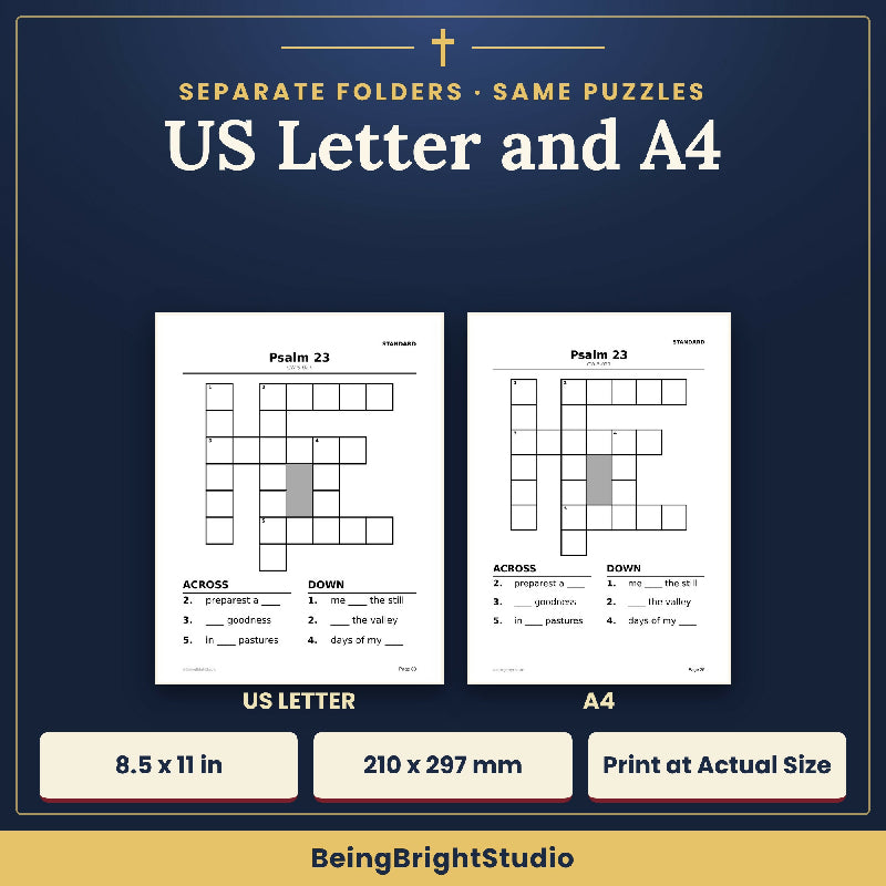 Psalms Crossword Puzzles for Seniors | 150 Extra Large Print Puzzles | Activity Director Printable