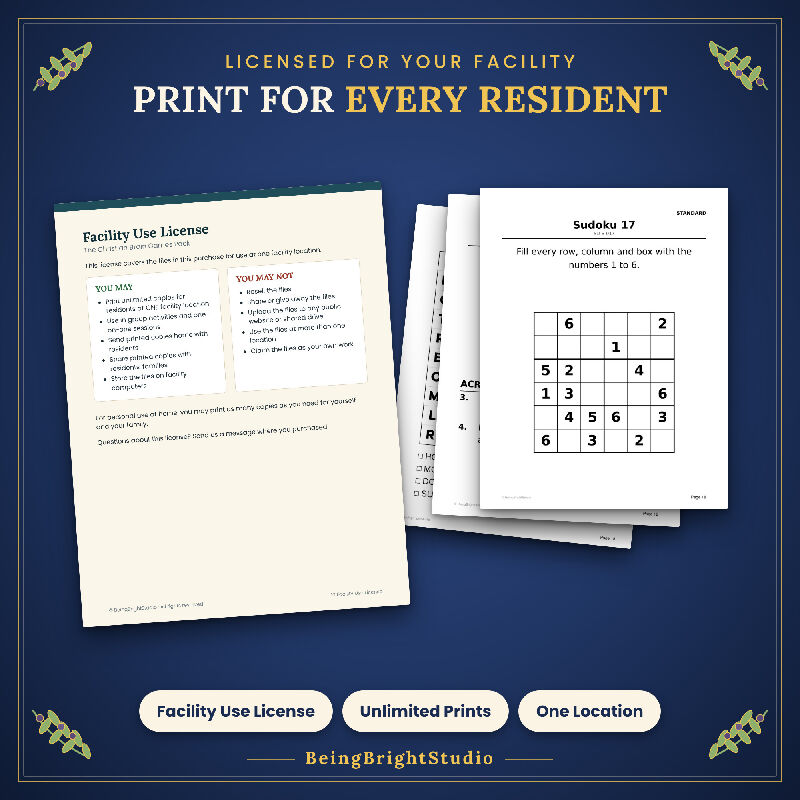 Christian Brain Games for Seniors | 200 Bible Puzzles | Activity Director Pack