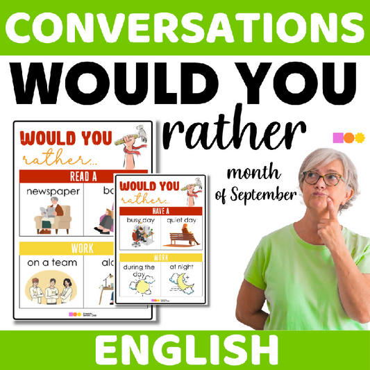 Would You Rather: September Edition for Seniors | Conversation & Social Engagement Activity for Memory Care | Discussion Cards for Cognitive Stimulation & Group Engagement