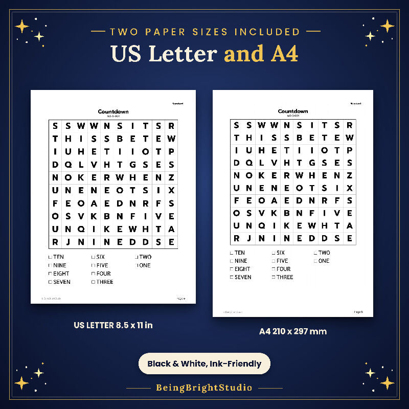 Extra Large Print Word Search for Seniors, 100 New Year Puzzles, Bonus Bingo Cards