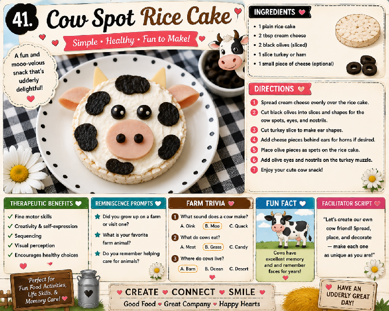 Ready, Set, Critters! 🐾🍓 The Ultimate Food Art Experience for Life Skills & Memory Care 50 Hands-On, Step by Step Recipes and Activities That Spark Joy, Creativity & Connection