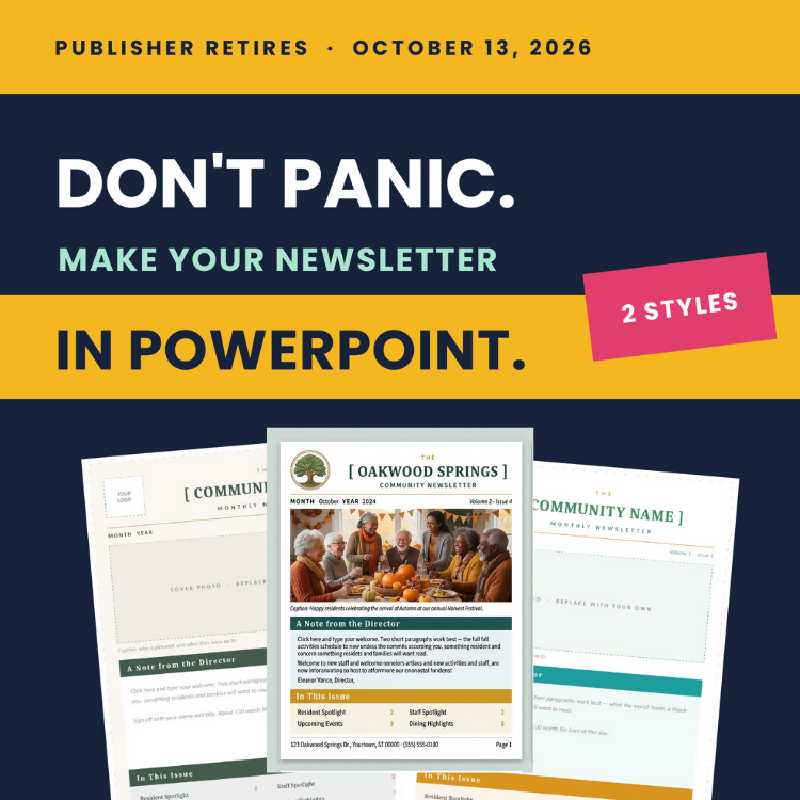 Newsletter Template | Editable Monthly PowerPoint Newsletter | 2 Styles 4 Pages Each | Publisher Alternative