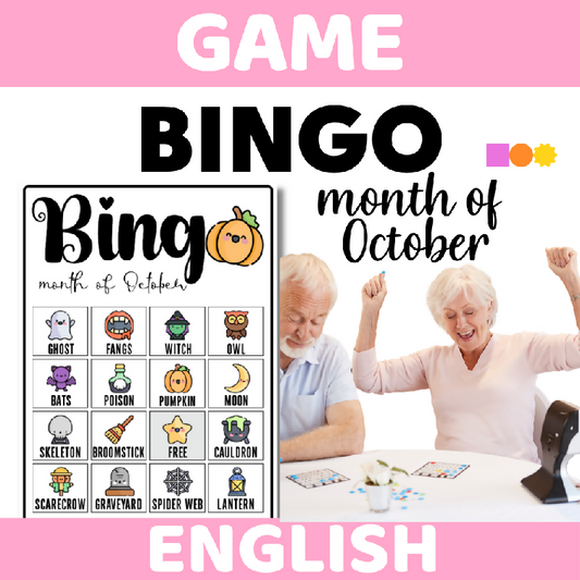Printable Halloween- themed Bingo for Seniors | Fun Group Game for Assisted Living, Senior Centers and Memory Care Activities Month of October Theme
