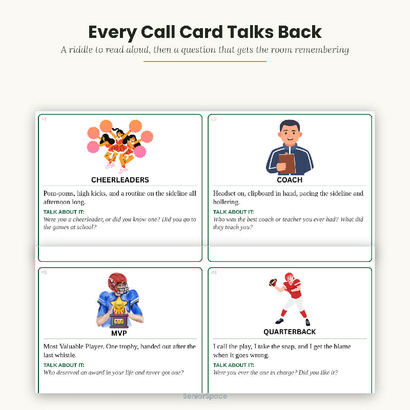 Football Bingo, Game Day Big Game Party, 25 Printable Cards, Call Cards with Clues, Reminisce Questions, Instant Download